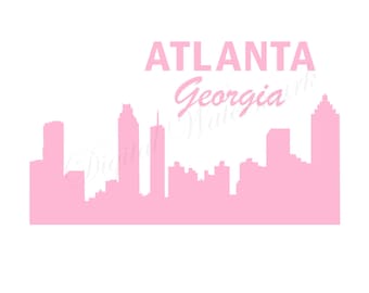 Atlanta Georgia SVG & Studio 3 Cut File Outline Design for Silhouette Cricut Files Cutout Decals Logo Svgs Skyline Sky Line City Decal Logo