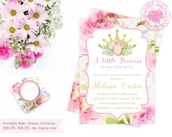 Princess baby shower invitations | Etsy