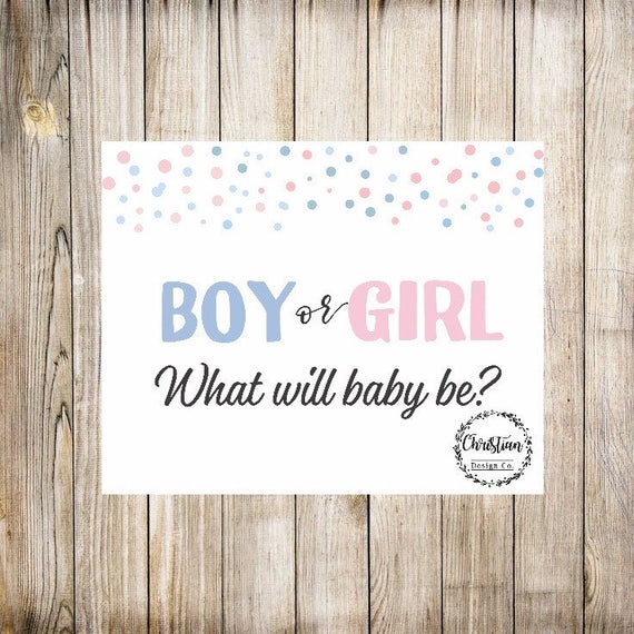 gender reveal sign gender reveal printable signs boy or