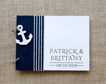 nautical guest book / anchor guest book / anchor wedding / nautical wedding / destination wedding / anchor decoration / nautical decor