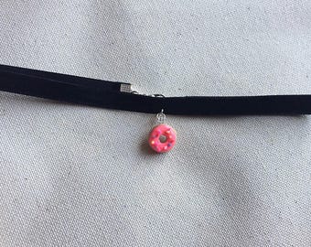 Choker Necklace Donut Donut Jewelry Doughnut Necklace Doughnut Jewelry Polymer Clay Donut