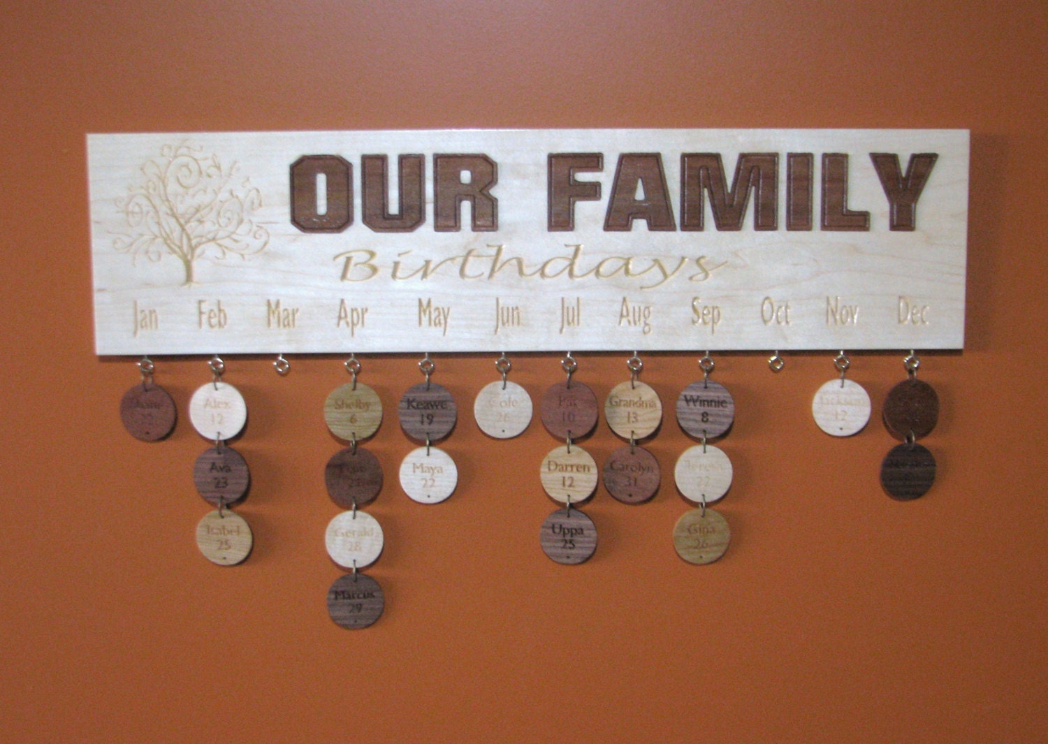 calendar with family pictures