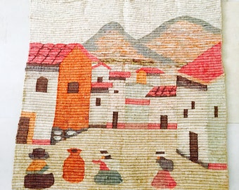 Large Vintage Wall art hanging Peruvian