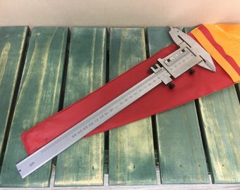 Vtg Soviet 14" Dial Caliper Work Measuring Tool USSR in Vinyl Bag*