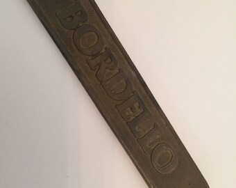 Bordello Brass Sign
