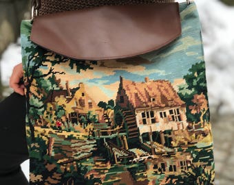 Vintage tapestry bag