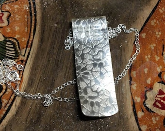 Textured Silver Pendant