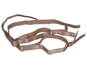 Tan Bra Straps 3/8" Wide - Silver Hardware - 1 Pair (FP10BN2S-2)
