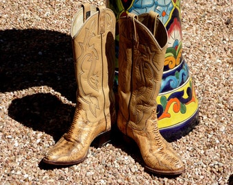 Vintage Dan Post Ladies Snake Western Boots SMALL 5 C, Dan Post Tall Ladies Snake Boots Size 5 C