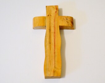 Solid Wood Wall Cross;5"x9"x1"; Handmade Crooked Cross; Made in Texas; Cedar Wood; Christian Gift; Free Ground Shipping cc20-2012117