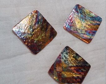 Flame painted copper components