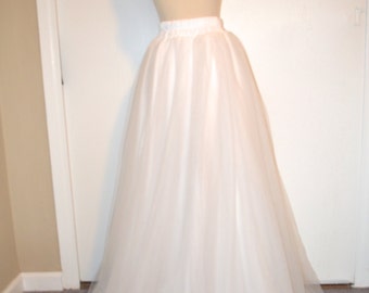 Custom made tulle maxi skirt in any color or length
