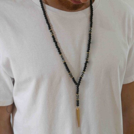 Men's Mala Necklace Men's Beaded Necklace