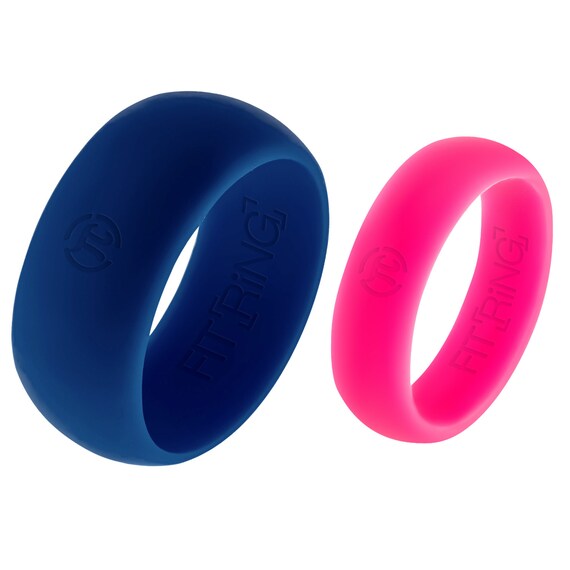  His  Hers  Fit Ring  Flexible Silicone  Wedding  Band  FREE