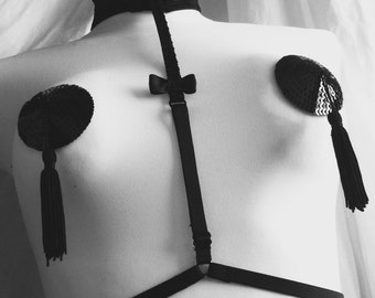 harness black satin