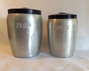 Vintage Spun Aluminum Canisters