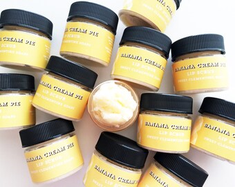 Lip Scrub, Banana Cream Pie Lip Scrub, Lip Balm, Lip Polish, Argan Butter