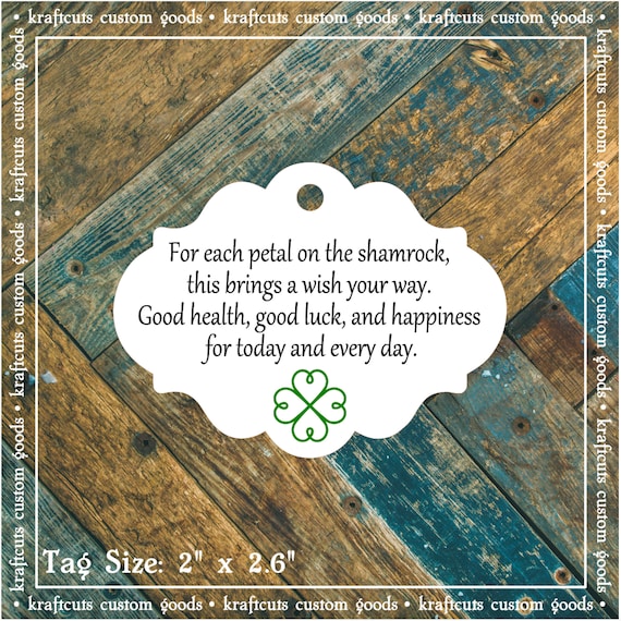 Irish Blessing Favor Tags #605 for Irish Wedding, Anniversary Party, Birthday Party FREE SHIPPING!