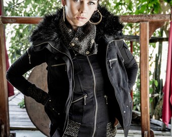 Freja vest - Winter vest - Women's vest - Fur vest - Vegan vest