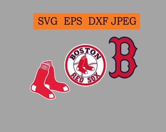 Boston Red Sox logo in SVG / Eps / Dxf / Jpg files INSTANT DOWNLOAD!