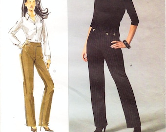 Waist 26 1/2" to 50 1/2" - Vogue Pants Pattern V2913 by SANDRA BETZINA - Misses' Straight Leg, Fly Front, Fitted Pants - OOP Vogue Patterns