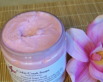 Gardenia Body Scrub Sugar or Sea Salt Body Polish 8 oz Jar ~ Gardenia Flower Scented