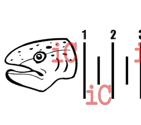 Download SVG TROUT Eat Sleep Fish with ruler