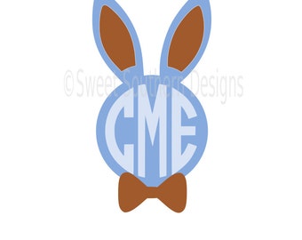 Download Bow bunny svg | Etsy