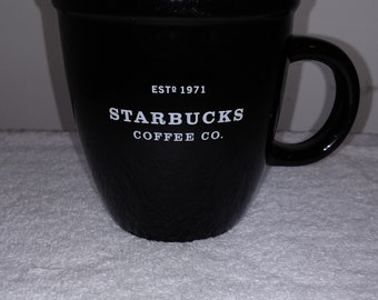 Starbucks black and white coffee mug