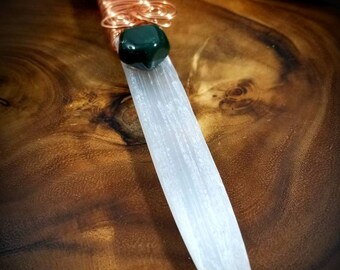 Selenite Bloodstone Knife