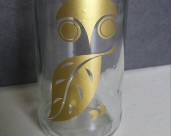 Golden Owl Stylish Storage Jar