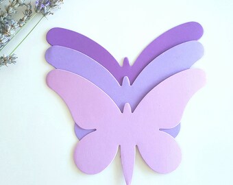 Butterfly die cuts (A),Purple butterfly die cuts,Large Purple butterfly cut outs,Paper Butterfly,Wedding Butterfly,Large butterfly die cuts