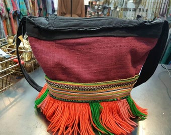 Hmong ethnic bag, boho bag, tribal bag