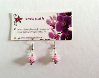 Pearl rhinestone earring