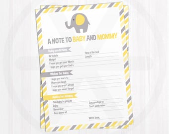 Baby Predictions &amp; Wishes Baby Shower Custom Printable