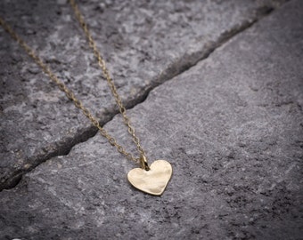 Heart necklace gold heart dainty necklace tiny heart necklace gold love necklace dainty heart necklace gold heart pendant gold heart charm