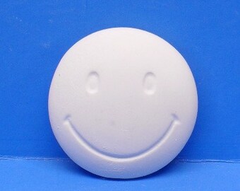 Ready To Paint/DIY/Plaster/ChalkWare/PlasterCraft Flat Back Magnet Small Smiley Face #540