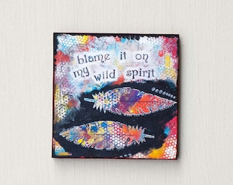Refrigerator Magnets - Wild Free Spirit - Inspirational Magnets - Art Magnets - Cute Magnet - Fridge Magnet - Stocking Stuffer for Women