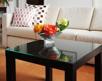 Table top for Ikea LackTisch sturdy tabletop plate made of safety glass (6 mm ESG-glass) of different sizes