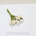 Mini calla lilies, 12pc, white craft flowers, millinery flowers, scrapbooking supply, wedding favor decoration, hair flower, mini calla
