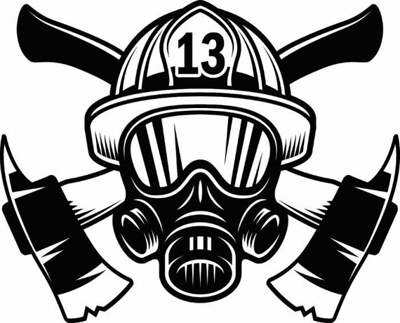firefighter logo 1 firefighting rescue helmet mask axes