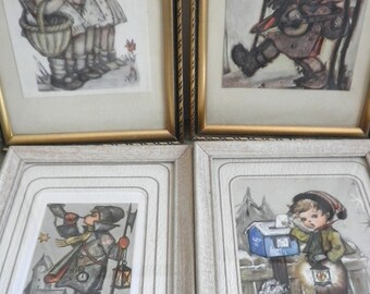 4 Framed Hummel Prints
