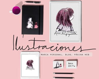 Illustration Package * Illustrations for personal blog, business or Web page.