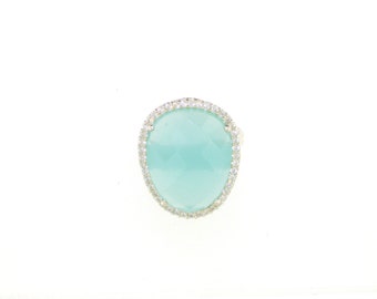 Aqua Gemstone Ring