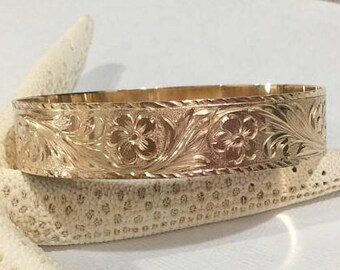 14k 15mm Hawaiian Heirloom bracelet