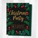 Christmas party invitation, Christmas invite, x-mas invitation, watercolor invite, x-mas watercolor, Holiday party invite, custom invitation
