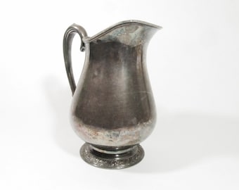 Silver Water pitcher, Vintage Water Pitcher, Vintage Serving Pitcher, Oneida Silver water pitcher, water jug