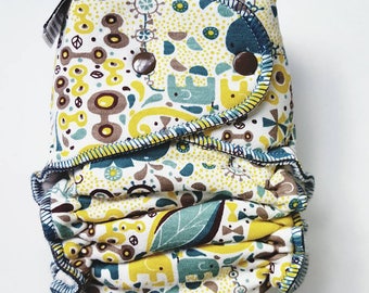 CLOTH DIAPER One Size (11-35#) Windpro Hybrid Fitted,Elephant Diaper,Whale Diaper,Hybrid Fitted,One Size Diaper,One Size Hybrid,Bamboo Nappy