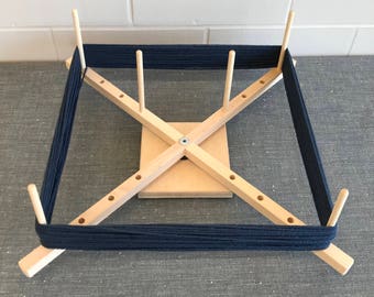 Medium Yarn Swift Winder Adjustable Skeinwinder with with ball bearing base! Handcrafted in the USA! Watch our Video Demonstration!