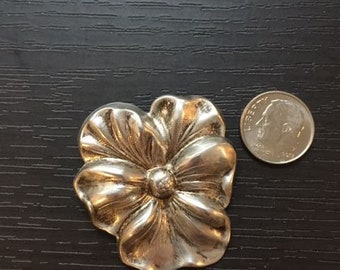 Vintage Sterling Silver Dogwood Brooch